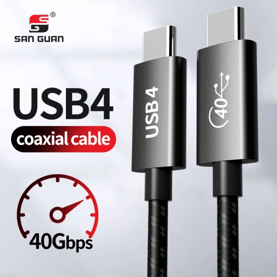 Ligne coaxiale USB 4.0 100W C à Type C, câble de charge rapide pour Transmission de données, vente directe d'usine avec cuivre étamé